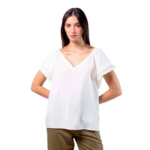 Blusa Stop blanco para dama 27820