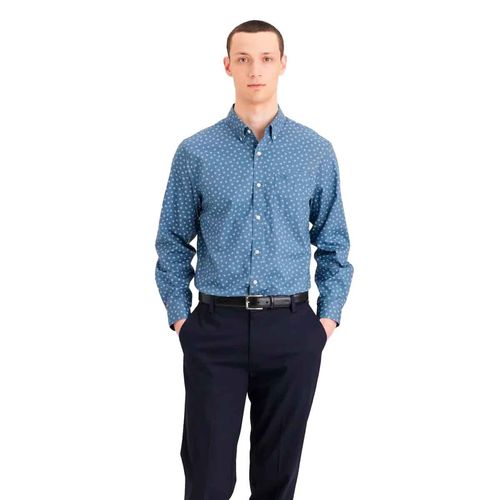 Camisa Dockers azul para caballero A4252-0053