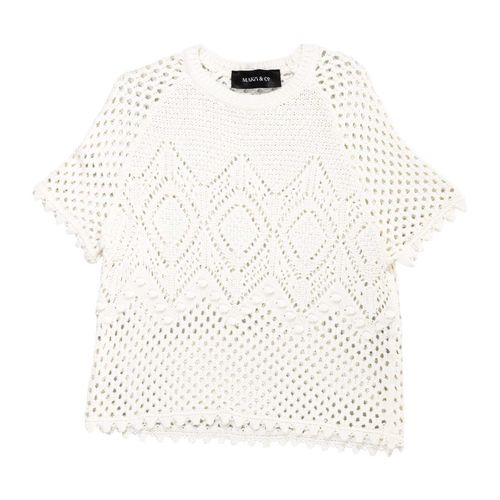 Blusa Mako & Co blanco para dama MKMB0071