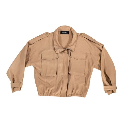 Chamarra Mako & Co caqui para dama MKMZ0020