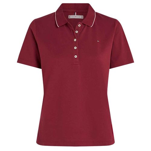 Playera tipo polo Tommy Hilfiger tinto para dama WW0WW47193