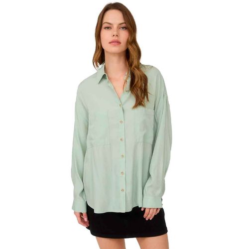 Blusa camisera The Workshop verde para dama TW1413