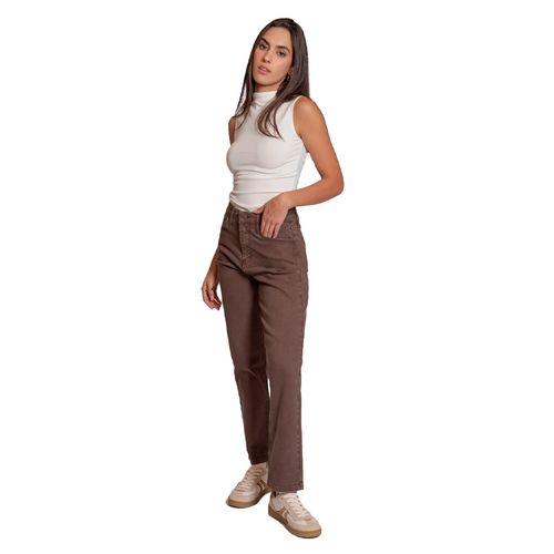 Pantalón de mezclilla Balam café para dama BL7176