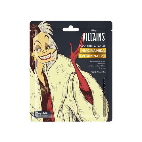 Mascarilla facial Disney niacidamina cruella multicolor dn.307