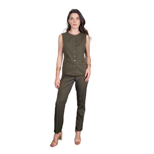 Chaleco Anne Klein verde para dama 7660