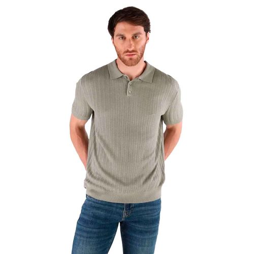 Playera tipo polo Guess verde para caballero M5BR34Z32P2-A81