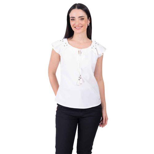 Blusa Anne Klein blanco para dama 7626