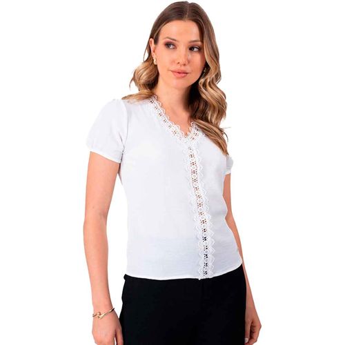 Blusa Anne Klein blanco para dama 7636