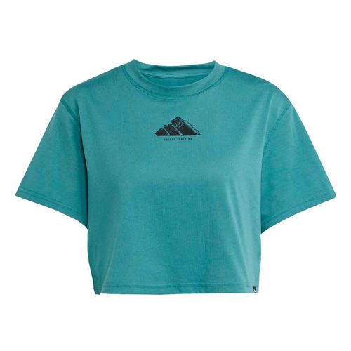 Playera deportiva Adidas verde para dama JY3369