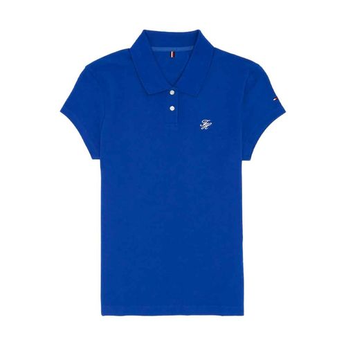 Playera tipo polo Tommy Hilfiger azul para dama WW0WW48271