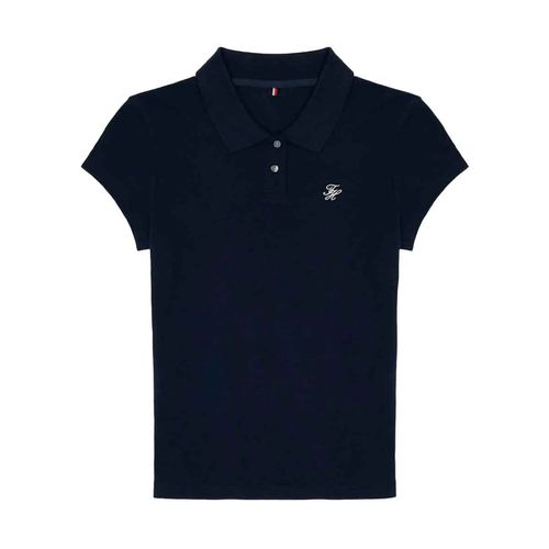Playera tipo polo Tommy Hilfiger azul para dama WW0WW48271