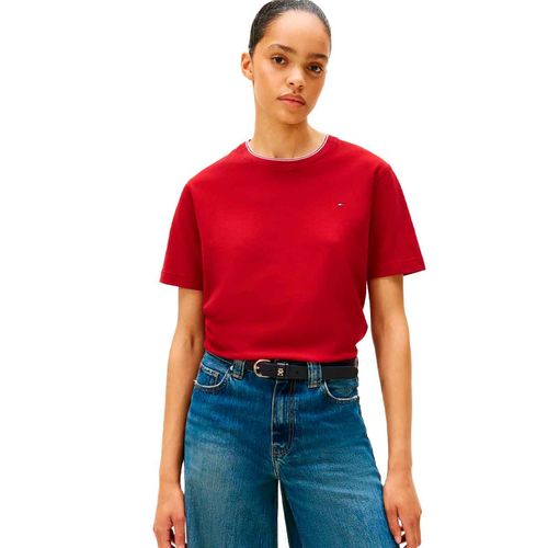 Playera Tommy Hilfiger rojo para dama WW0WW47310