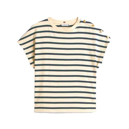 Playera Tommy Hilfiger beige para dama WW0WW47455