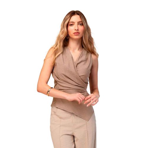 Blusa Ferriano caqui para dama BP01698