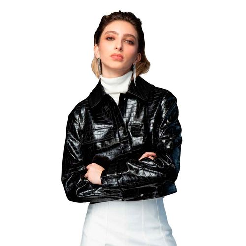 Chamarra Ferriano negro para dama CG00285