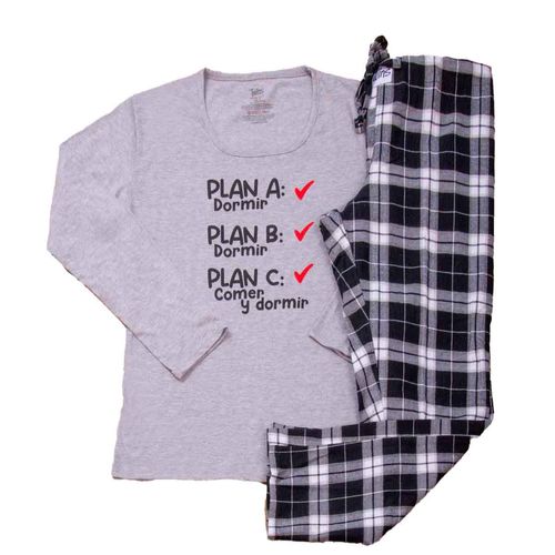 Pijama Twins gris para dama JMI0323