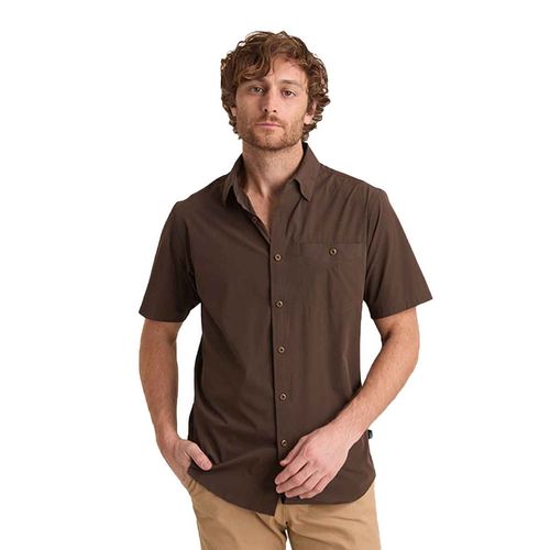 Camisa Porto Blanco café para caballero CE-2509