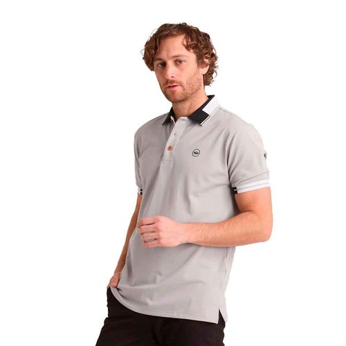 Playera tipo polo Porto Blanco gris para caballero PLE-2559