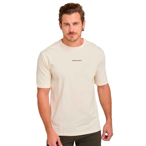Playera Porto Blanco beige para caballero TLF-01