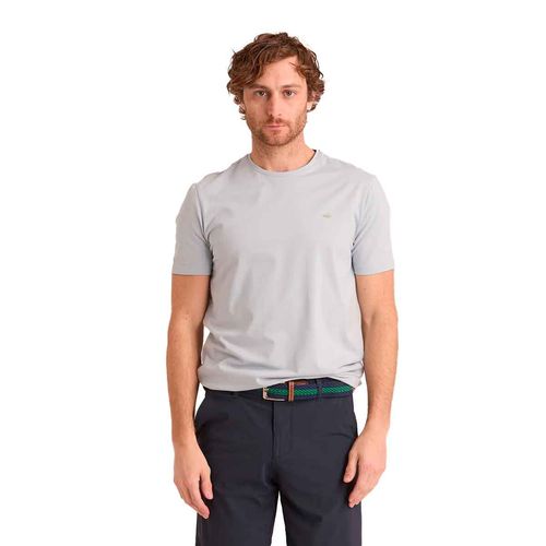 Playera Porto Blanco azul para caballero TBASIC-65