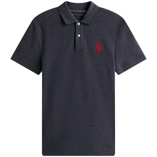 Playera tipo polo Tommy Hilfiger azul para caballero MW0MW40820-DZ0