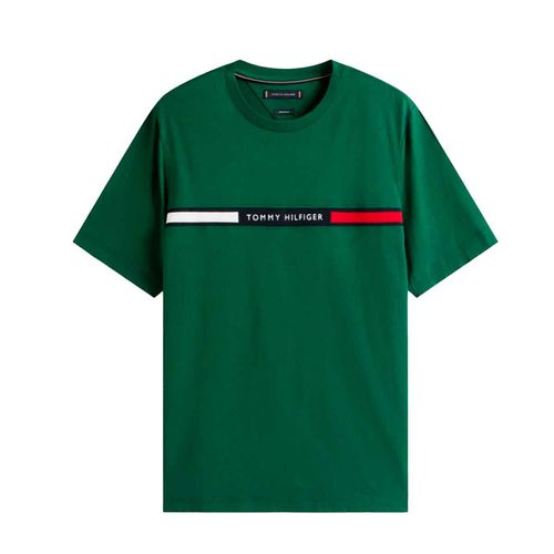Playera Tommy Hilfiger verde para caballero MW0MW36498-L6K
