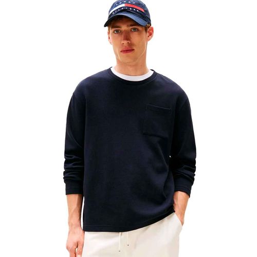 Sudadera Tommy Hilfiger azul para caballero MW0MW39387-DW5