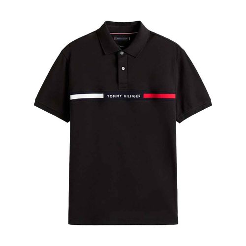 Playera tipo polo Tommy Hilfiger negro para caballero MW0MW38130-BDS