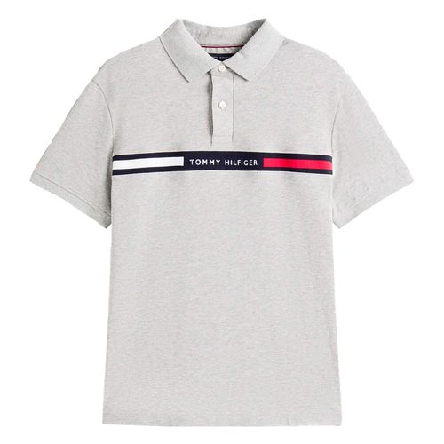 Playera tipo polo Tommy Hilfiger gris para caballero MW0MW38130-P01