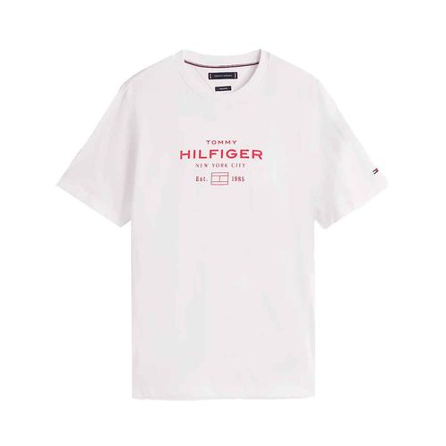 Playera Tommy Hilfiger blanco para caballero MW0MW40002-YBR