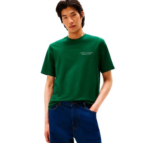 Playera Tommy Hilfiger verde para caballero MW0MW40010-L6K