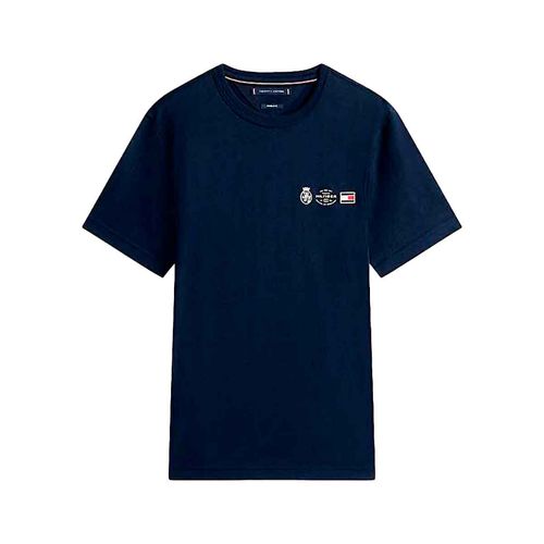 Playera Tommy Hilfiger azul para caballero MW0MW40011-DW5