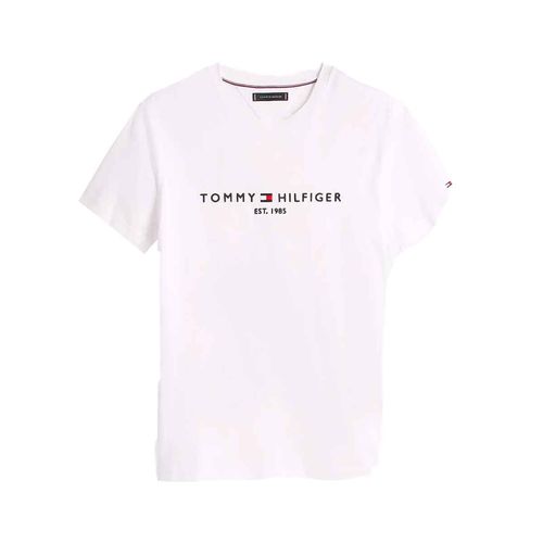 Playera Tommy Hilfiger blanco para caballero MW0MW16171-YBR