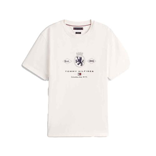 Playera Tommy Hilfiger blanco para caballero MW0MW40020-YBL