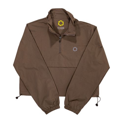 Sudadera deportiva Hexagon café para dama AOSPD558