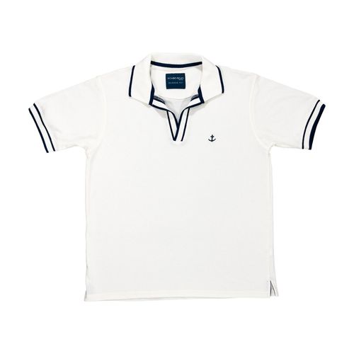 Playera tipo polo Cabo Rojo blanco para caballero CRA-56