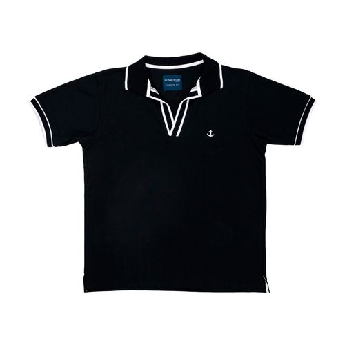 Playera tipo polo Cabo Rojo negro para caballero CRA-57