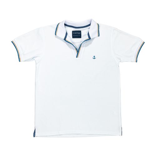 Playera tipo polo Cabo Rojo blanco para caballero CRA-59