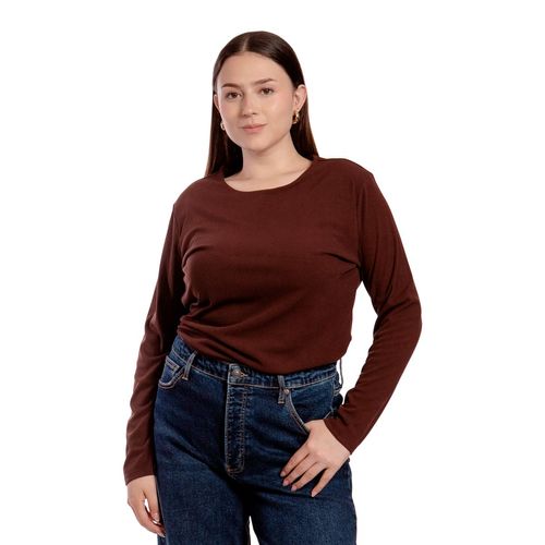 Blusa Balam café para dama BB0279