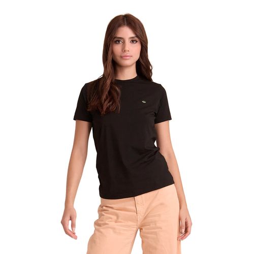 Playera Porto Blanco negro para dama DTBASIC-02