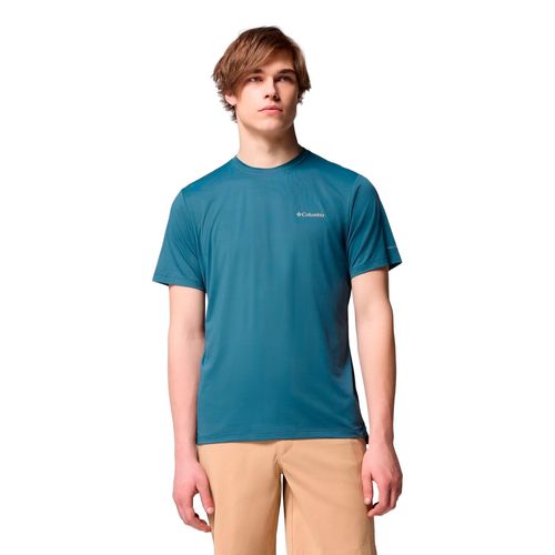 Playera deportiva Columbia azul para caballero 2118571429