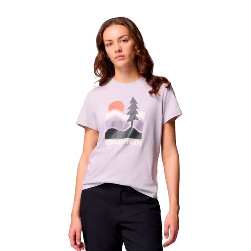 Playera deportiva Columbia lila para dama 2120061551
