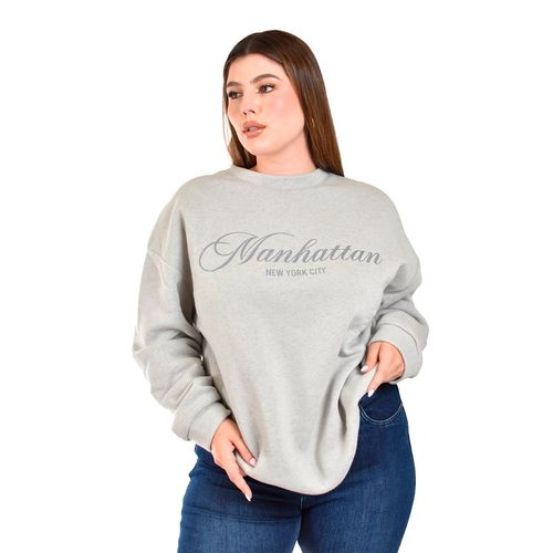 Sudadera Roman Fashion gris para dama 5120