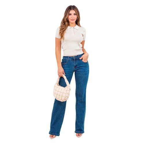 Pantalón de mezclilla Revenue azul para dama RVSTTRV105