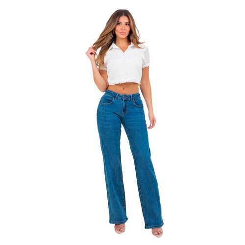 Pantalón de mezclilla Revenue azul para dama RVSTTRV113