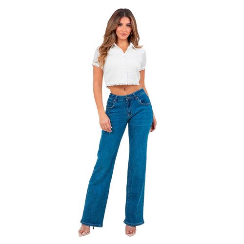 Pantalón de mezclilla Revenue azul para dama RVSTTRV106