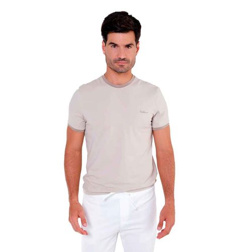 Playera Porto Blanco beige para caballero TR-08
