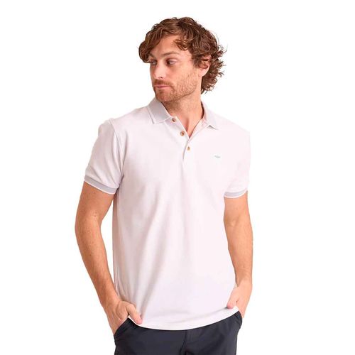 Playera tipo polo Porto Blanco blanco para caballero PL-2556