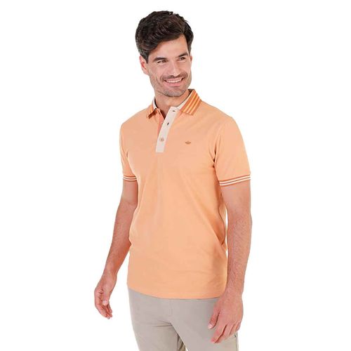 Playera tipo polo Porto Blanco naranja para caballero PLE-2570