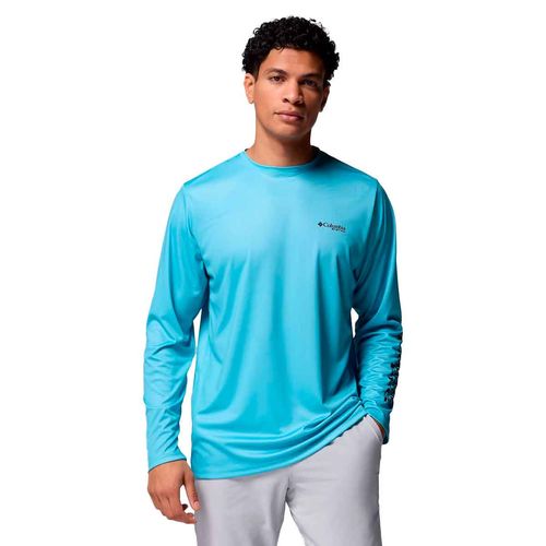 Playera deportiva Columbia azul para caballero 2136661455